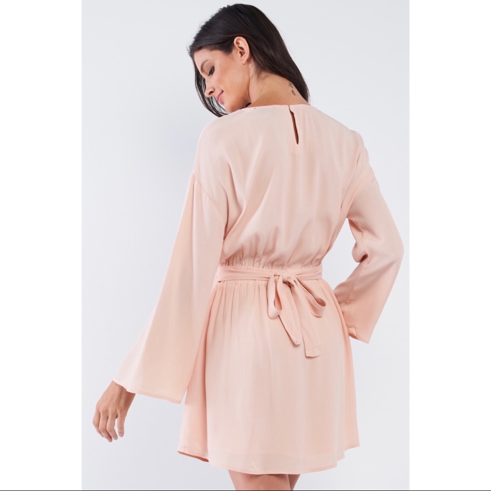 Sugarlips Nude Butterfly Cut Out Long Sleeve Dress - Picture 2 of 9